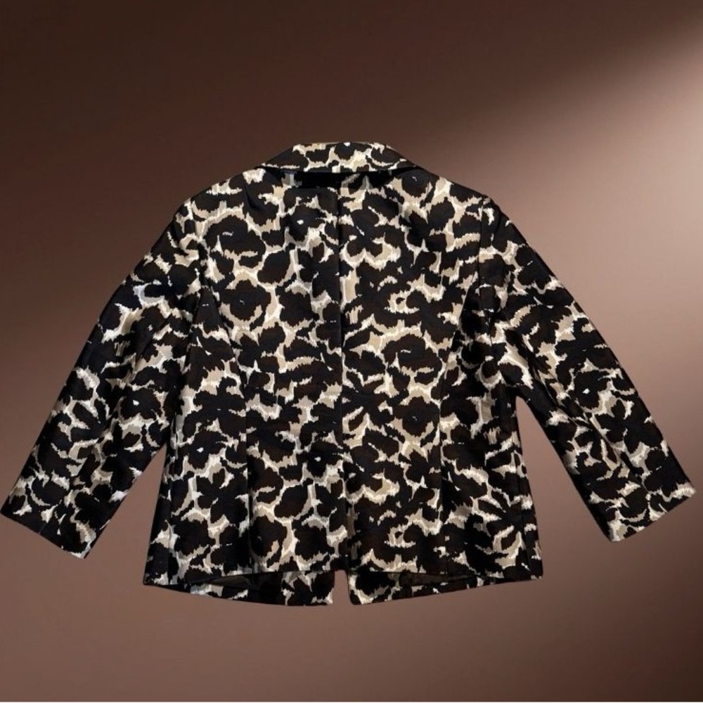 Talbots Petite Cheetah Blazer Top - Picture 2 of 3